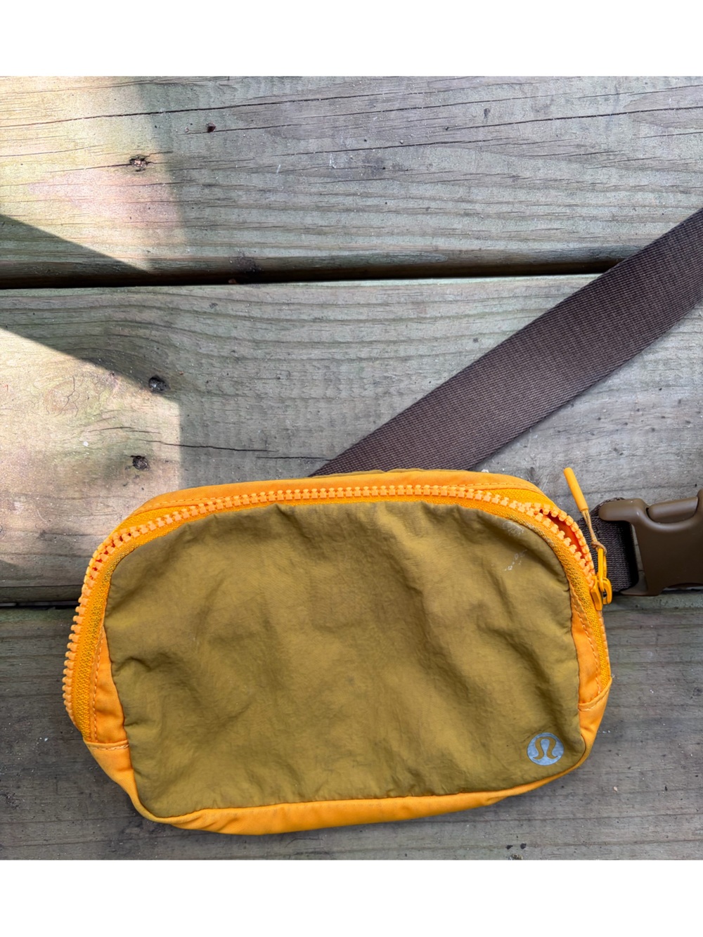lululemon athletica Olive and Yellow Waist Sling Bag